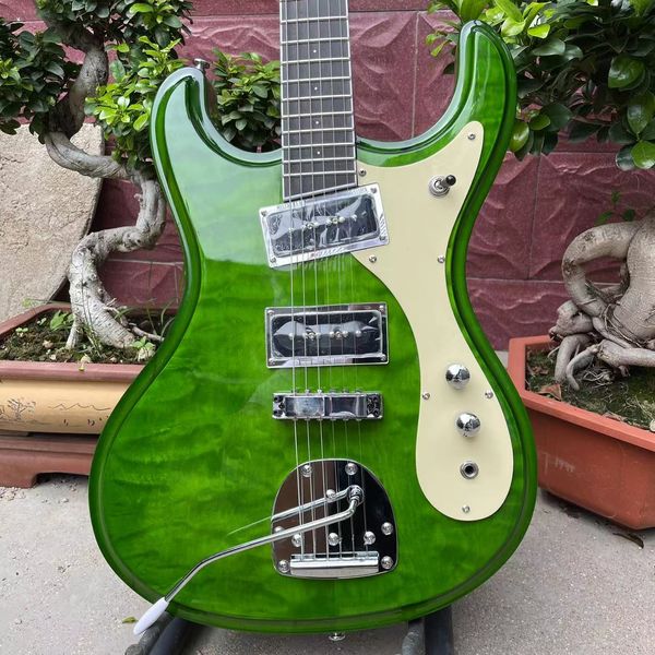 Custom Grand 1966 Ventures E-Gitarre Johnny Ramone Water Ripple in grüner Farbe