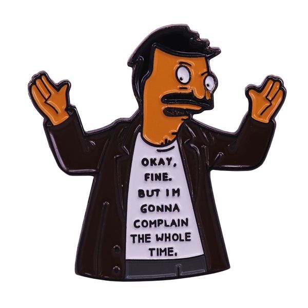 

i'm gonna complain the whole time badge funny cartoon pin, Blue