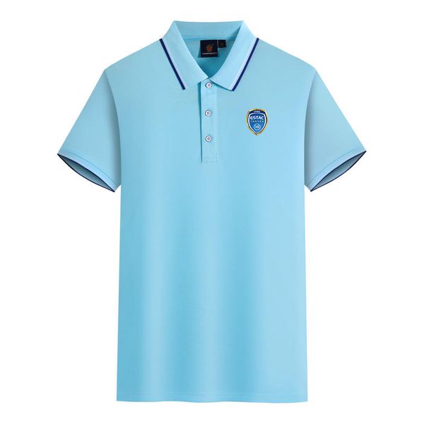 Troyes AC Herren- und Damen-Poloshirts aus mercerisierter Baumwolle, kurzärmeliges Revers, atmungsaktives Sport-T-Shirt, Logo kann individuell angepasst werden