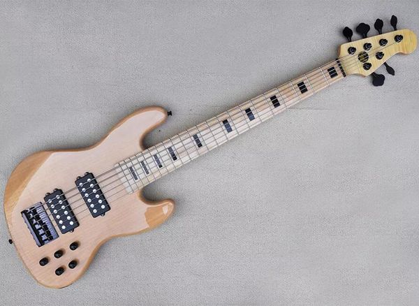 

6 strings electric bass guitar with maple fingerboard