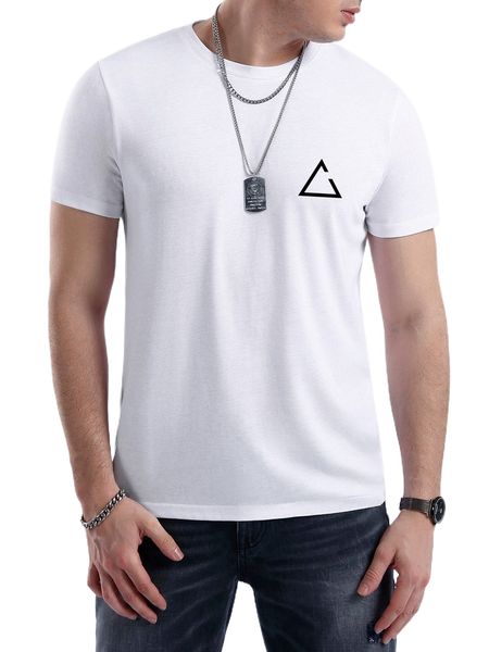 

men geo print tee l61w#, White;black