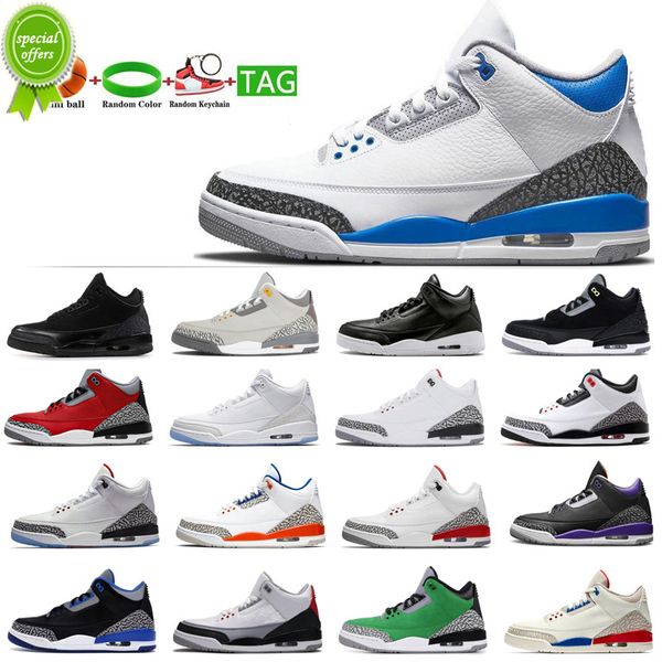 

3 men basketball shoes jumpman 3s racer blue midnight navy true unc cool grey trainers sneakers walking jogging, Black