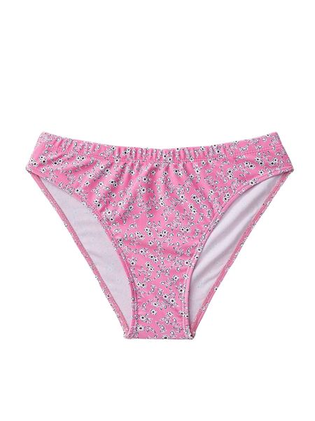 

d.itsy f.loral print h.igh waist b.ikini bottom o134#, White;black
