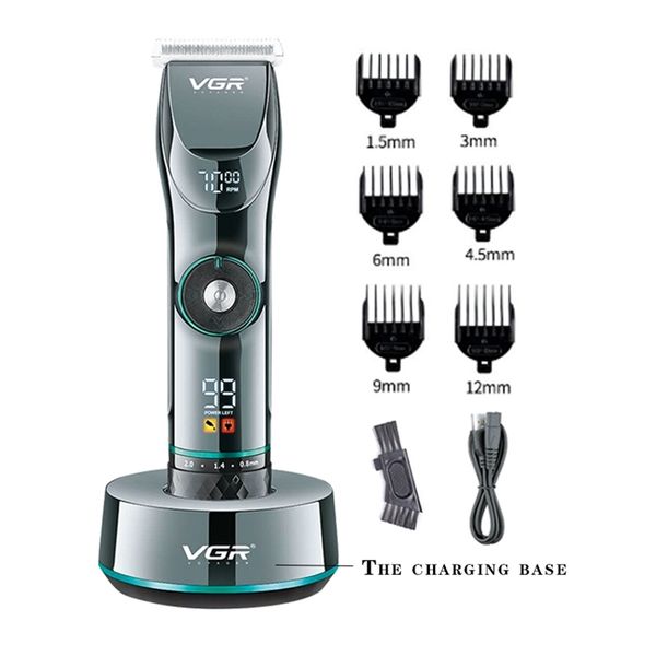 

professional cordless 15 speed adjustable hair trimmer for men beard clipper electric cutting machine barber shop kit 220707