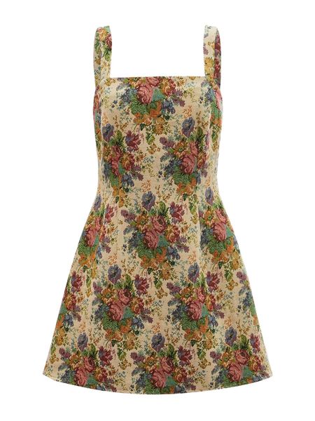 

mod allover floral print slip dress h4ca#, Black;gray