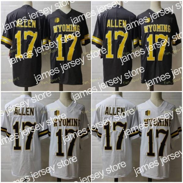 Neues NCAA Wyoming Cowboys #17 Josh Allen Brown White Jersey Coffee Cheap College Football Stitcehd No Name Men Youth Kid Women Adult S-3XL