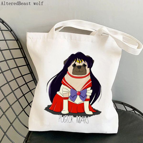 

women shopper puglor mars sailor meow kawaii bag harajuku shopping canvas shopper bag girl handbag tote shoulder lady ba