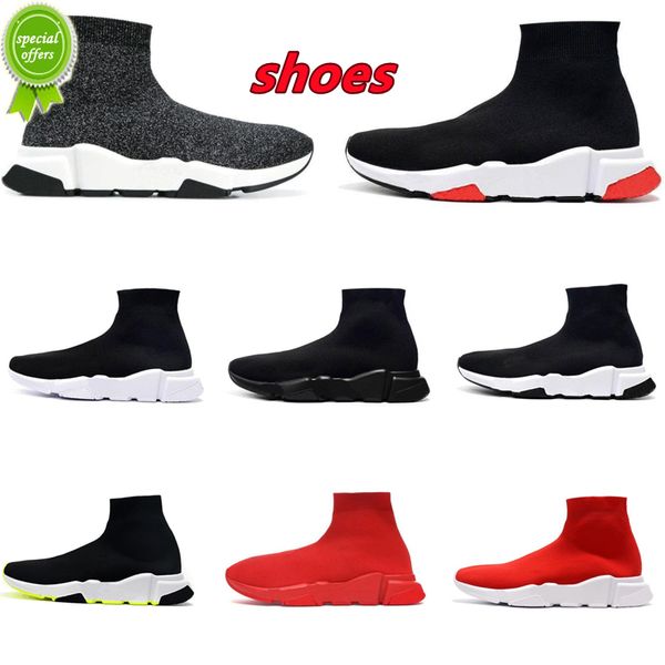 

2022 sock shoes mens running shoes women platform sneakers graffiti triple black beige glitter pink fashion clear sole lace -up