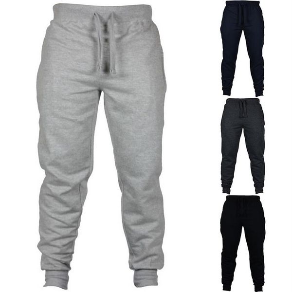 

men's sports pants designer jogging sports pants gym lightweight fitness tights stretch running overalls men's solid col276q, Black