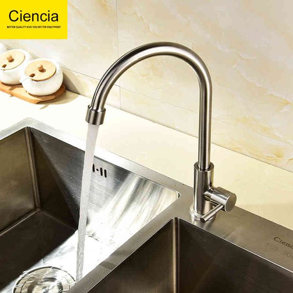 

kitchen faucets sct019 304 stainless steel wire drawing single cooling kitchen faucet vegetable basin fppk