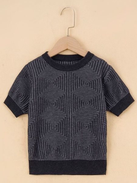 

toddler boys contrast trim sweater she01, Blue