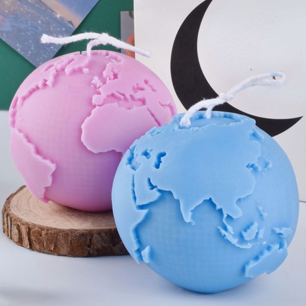 3D Terra Luna Stampo per candele in silicone Fai da te Spazio creativo Creazione di sapone fatto a mano Resina Argilla Regali Arte Artigianato Decorazioni per la casa 220721