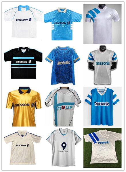

1990 1991 1998 1999 olympique de marseilles retro soccer jerseys 90 91 98 99 00 03 04 05 06 11 12 pires maurice ravanelli gallas deschamps p, Black;yellow