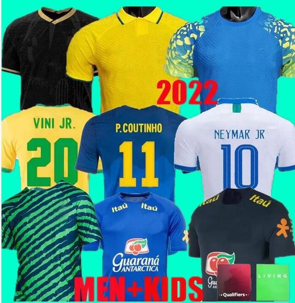 

2021 2022 camiseta de futbol paqueta coutinho brazils soccer jersey world football shirt cup firmino brasil 22 23 maillots marquinhos vini j, Black;yellow
