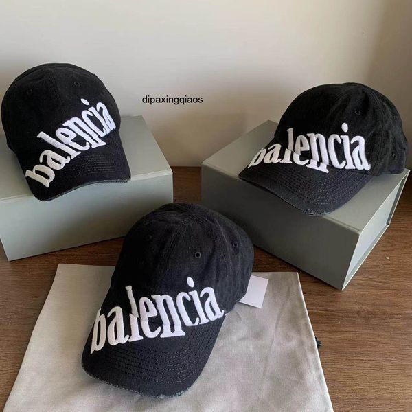 

ball caps designer balencaigass paris baseball embroidered duck tongue casual b letter large matte wash water versatile simple hat, Blue;gray