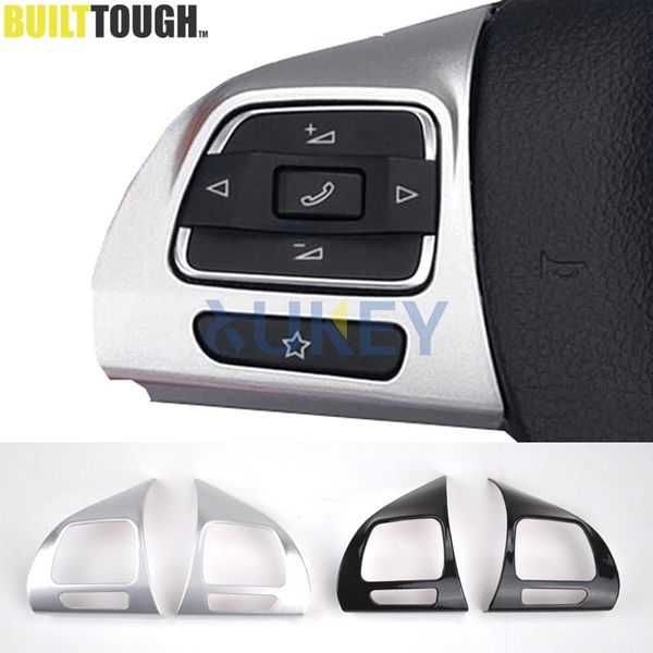 

steering wheel chrome cover trim insert for vw golf 6 mk6 passat b7 cc eos tiguan jetta touran sharan caddy badge bezel sticker
