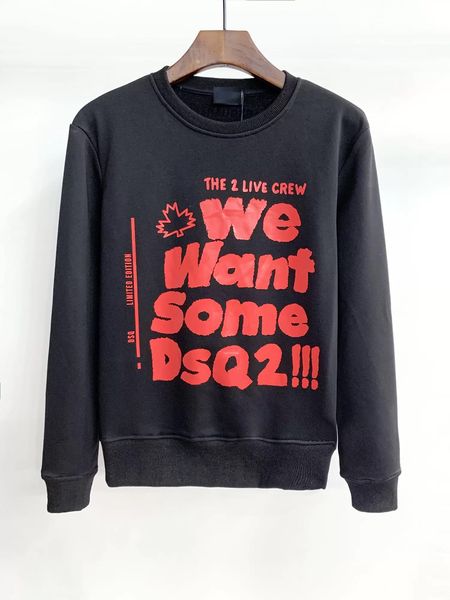 

dsqsury hoody new mens designer hoodies italy fashion sweatshirts autumn print dsq hoodie male 100% cotton ds419, Black