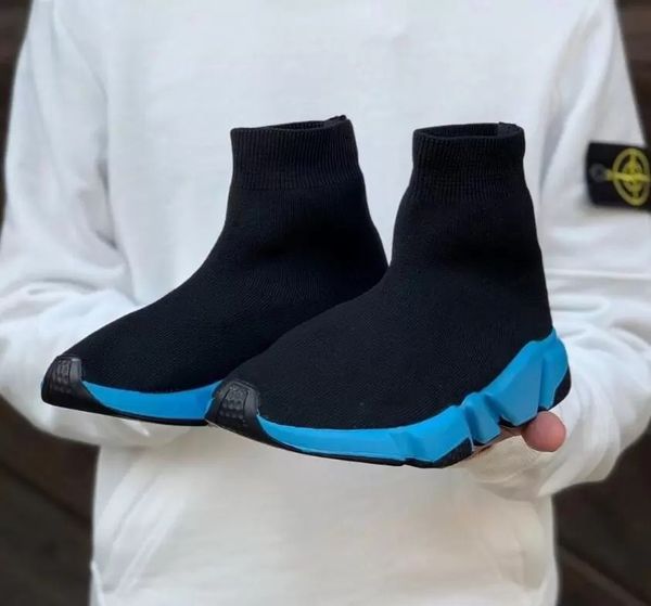 

design shoe speed sock casual boots sneaker woman fashion knitted elastic ankle trainers, Black