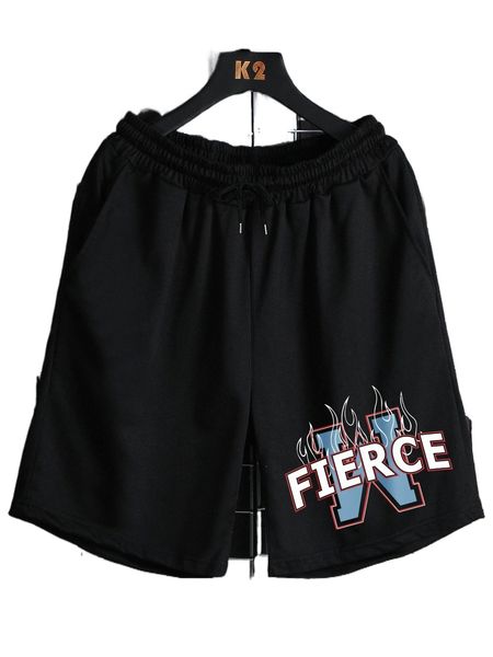 

romwe guys letter drawstring shorts c70i#, White;black