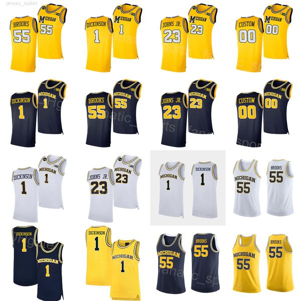 

ncaa basketball wolverines college 12 devante jones jerseys 22 caleb houstan 14 moussa diabate 23 brandon johns jr 1 hunter dickinson 55 eli, Black