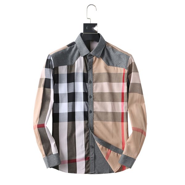

new style men's casual shirts autumn shirt fashion plaid long-sleeved men dress oversized 100% cutton shirts side xn5, White;black