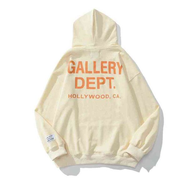 

galleries dept designer hoodie sweatshirt pullover long sleeve shirt autumn fall winter vintage men women and gary split print design t hezk, Black