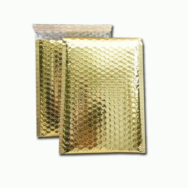 Подарочная упаковка Gold Laked Envelope Metallic Bubble Mailer Aluminum Foil Bag Упаковка