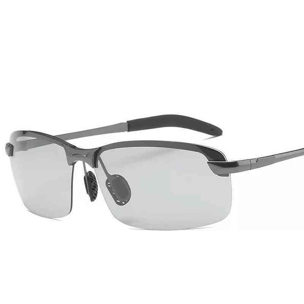 

new 3043 polarized color changing sunglass metal square fishing sunglass pilot toad glass men's glass, White;black