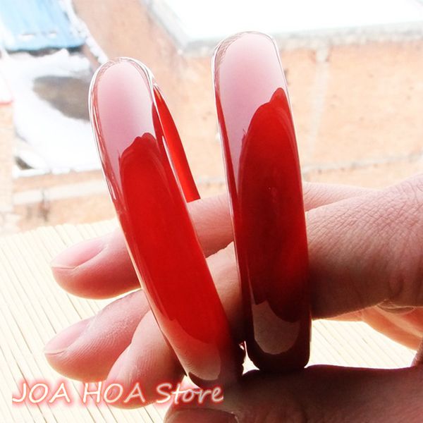 

beautiful china red color natural agate chalcedony bangle exquisite noble jade bracelet handring fine jewelry, Silver