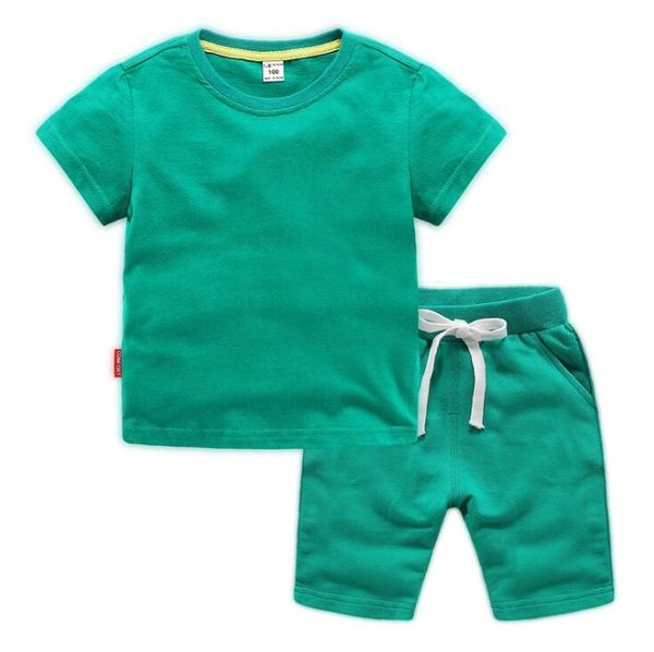 

Summer Baby Boy Clothes Set Children Girls Brand letter printing T-shirts and Shorts 2pcs Suit Kid Casual Top Bottom Tracksuits, Navy blue 2