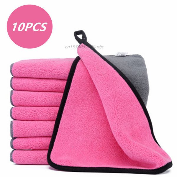 

3/5/10pcs pink car wash microfiber towel car cleaning paint care cloth detailing car styling wash towel cleaning tools