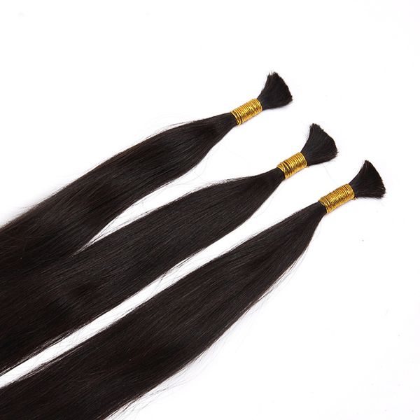 Pacotes de cabelo de onda reta de seda 10a 5pcs lot de cabelo virgem de cabelo virgem