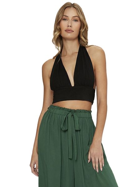 

plunging neck tied backless halter o0vx#, White