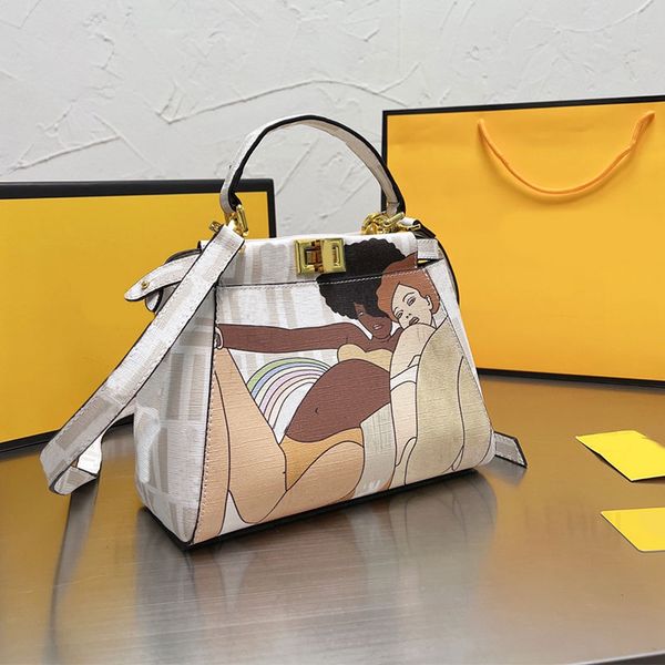 

women crossbody bags bikini girl mobile phone bag mini handbag relief thread letter tortoiseshell plexiglass handle canvas leather purse fin