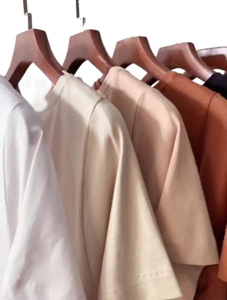 

9-color full ~ 2021 spring and summer blogger savi with simple joker shoulder arc sleeve design round neck short sleeve t-shirt 66z1#, White