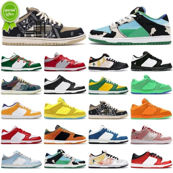 

2022 sb chunky sports shoes red green white brand black parachute beige men women skate size 36-46 with box at