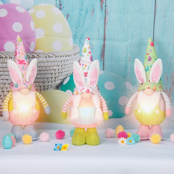 

easter glow rudolph faceless plush doll easter decoration gifts toys