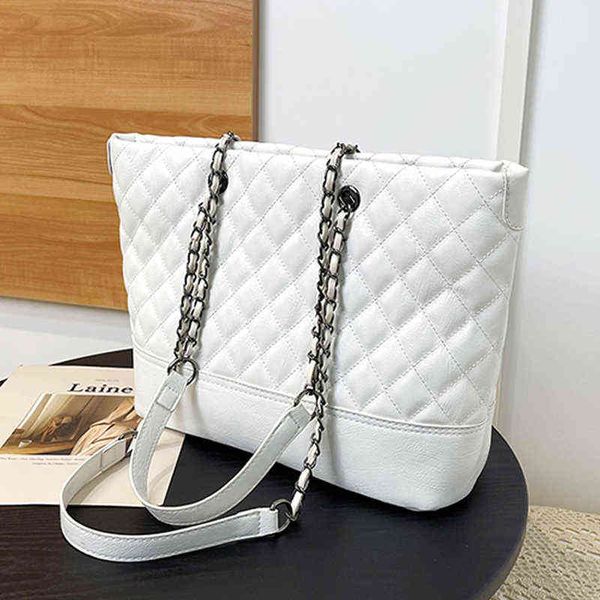 

2022 winter new lattice tote bags for women pu leather ladies shoulder bag brand designer handbags wholesale