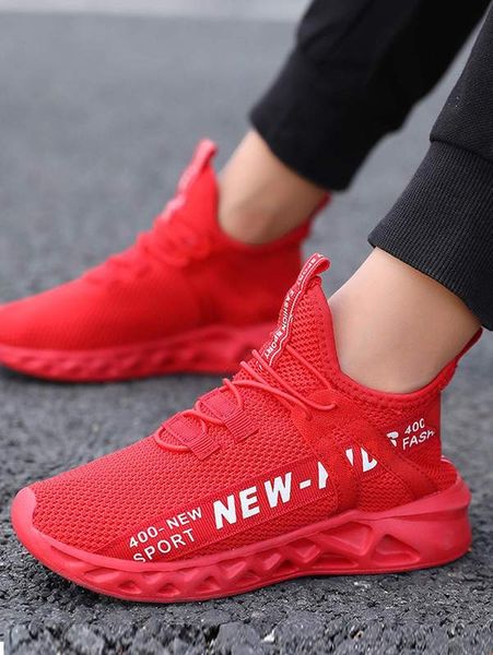 

boys letter graphic running shoes she01, Black