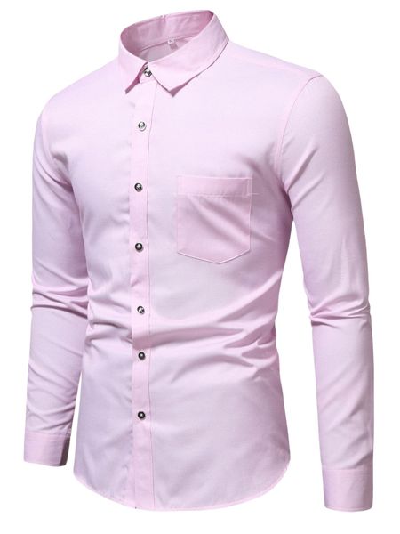 

men patched pocket button up shirt j70o#, White;black