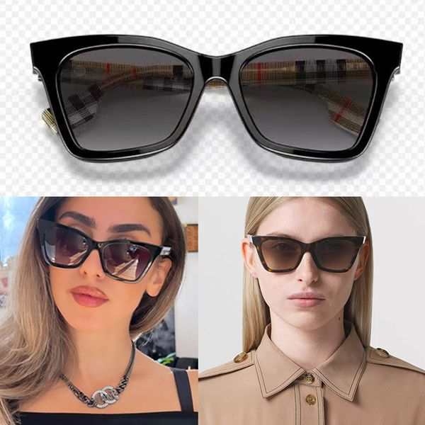 

Check Detail Bio-acetate Square Frame Sunglasses Clear lens Designer Runway Men Eyeglasses 4346 Outdoor Shades Fashion Classic black glasses for Women Top luxury