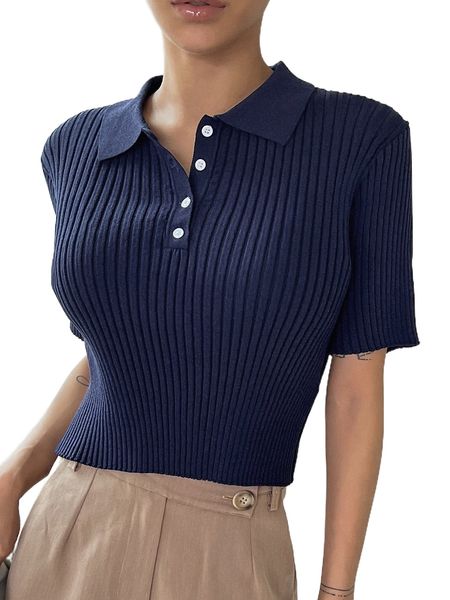 

dazy polo neck ribbed knit f1ra#, White;black