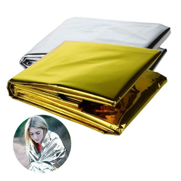 210 * 130 cm Portatile Outdoor Life-Saving Coperte Sopravvivenza Strumento di Sopravvivenza Confezione Partito Impermeabile Foil di emergenza Termica di pronto soccorso Salvataggio Coperte termiche SN4899