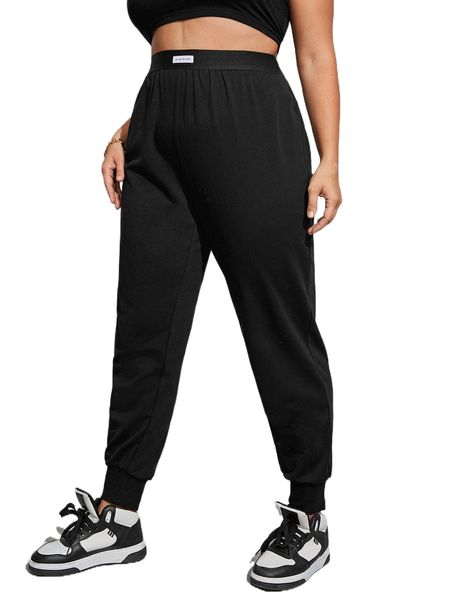 

plus patch detail sweatpants o0pb#, Black