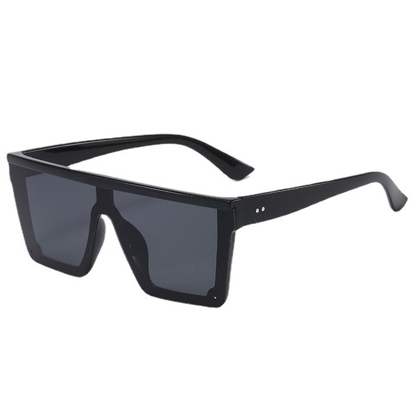 Mode Männer Frauen Sonnenbrille Quadratische Übergroße Sonnenbrille Flache Top Große Schwarz Rahmen brillen Goggle Strand Gläser Farben