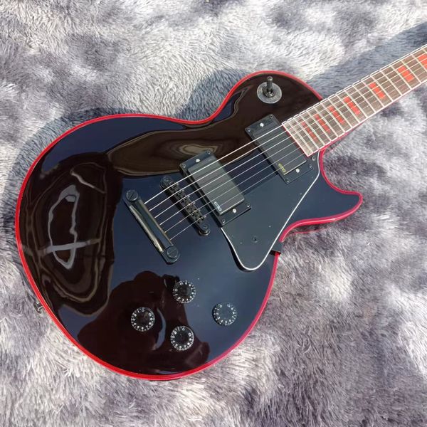 

2022 delivery black electric guitar red edge guitar new