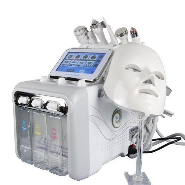 7 Profrofessional Salon Hidroksit LED Maske Hydro Elmas Ölü Cilt RF Kaldırma Aqua Siyah Kırığı Çıkarma Makinesi