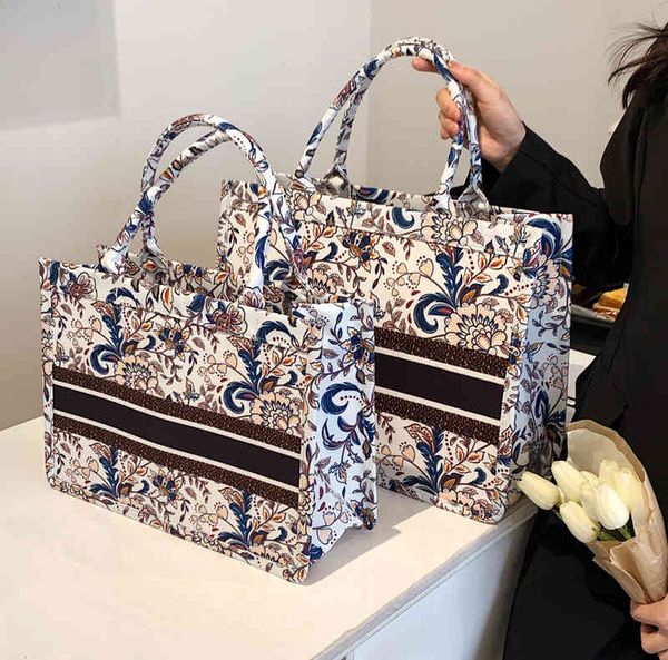 

large capacity female 2022 and summer new one embroidery thread women's fashion temperament messenger leather shoulder bag