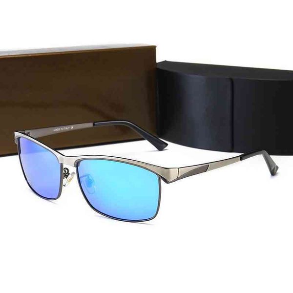 

sunglasses men's polarized sunglasses fashion trend box color film glasses twocolor electroplated 735, White;black