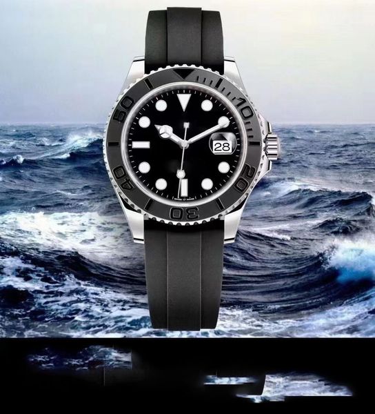 

men sports tape automatic mechanical watch 40mm luminous waterproof gold case digital ring mouth 2813 movement submarine luxurious wristwatc, Slivery;brown